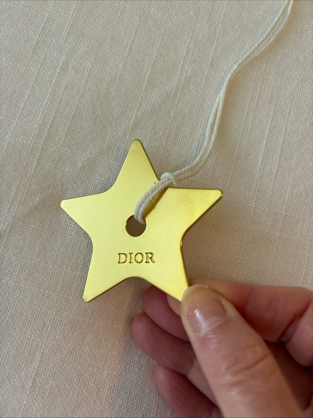 Dior Christian Dior Metallic Gold Star Charm New